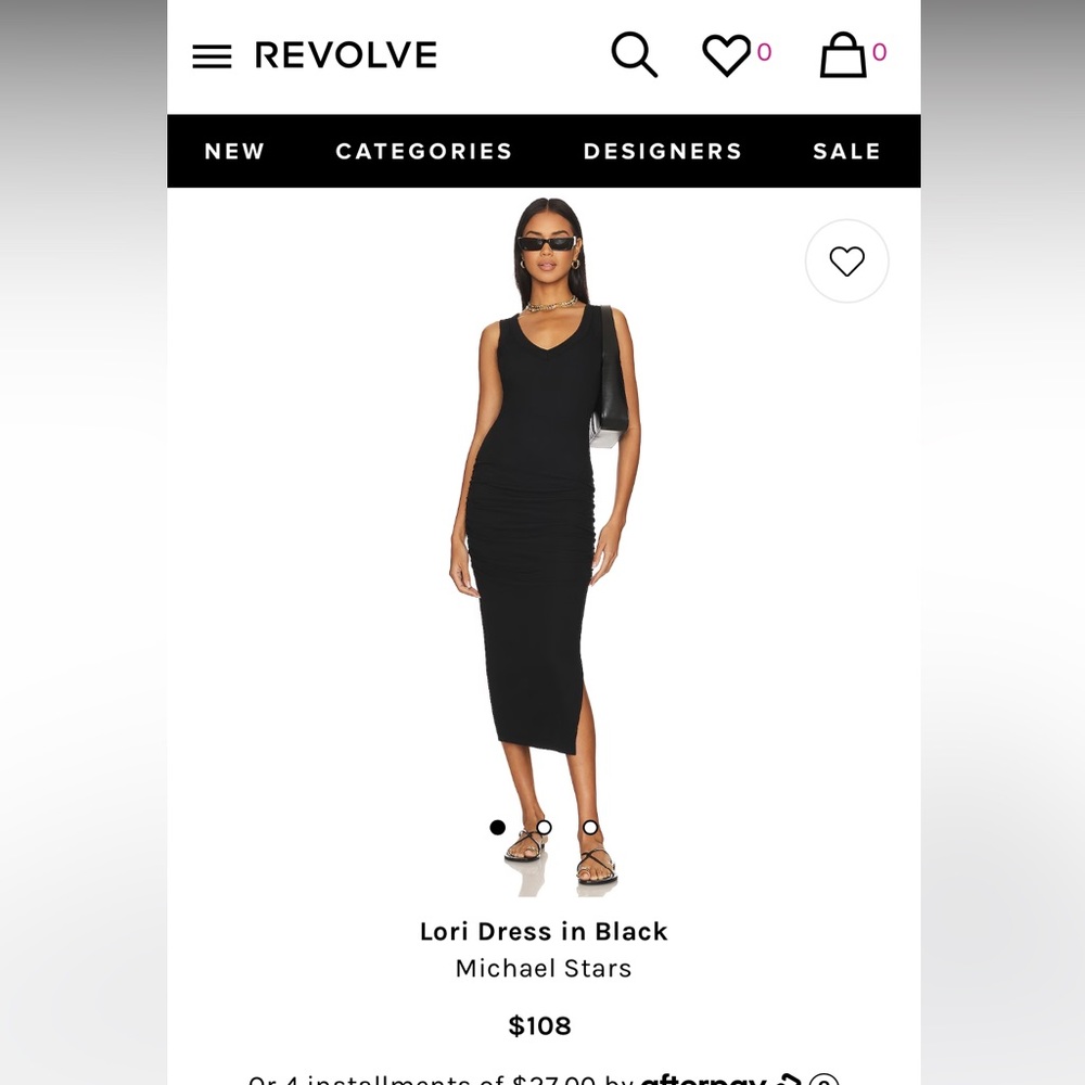 Michael Stars Ruched Lori Tank Dress - Picture 7 of 7